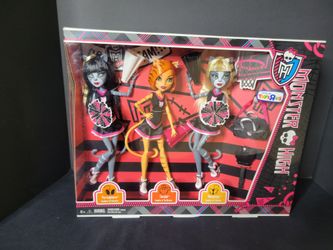 Monster High Fearleading Doll Werecats 3 Pack Cheer Squad New in Box