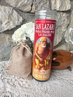San Lazaro Vela Preparada Prepared Candles