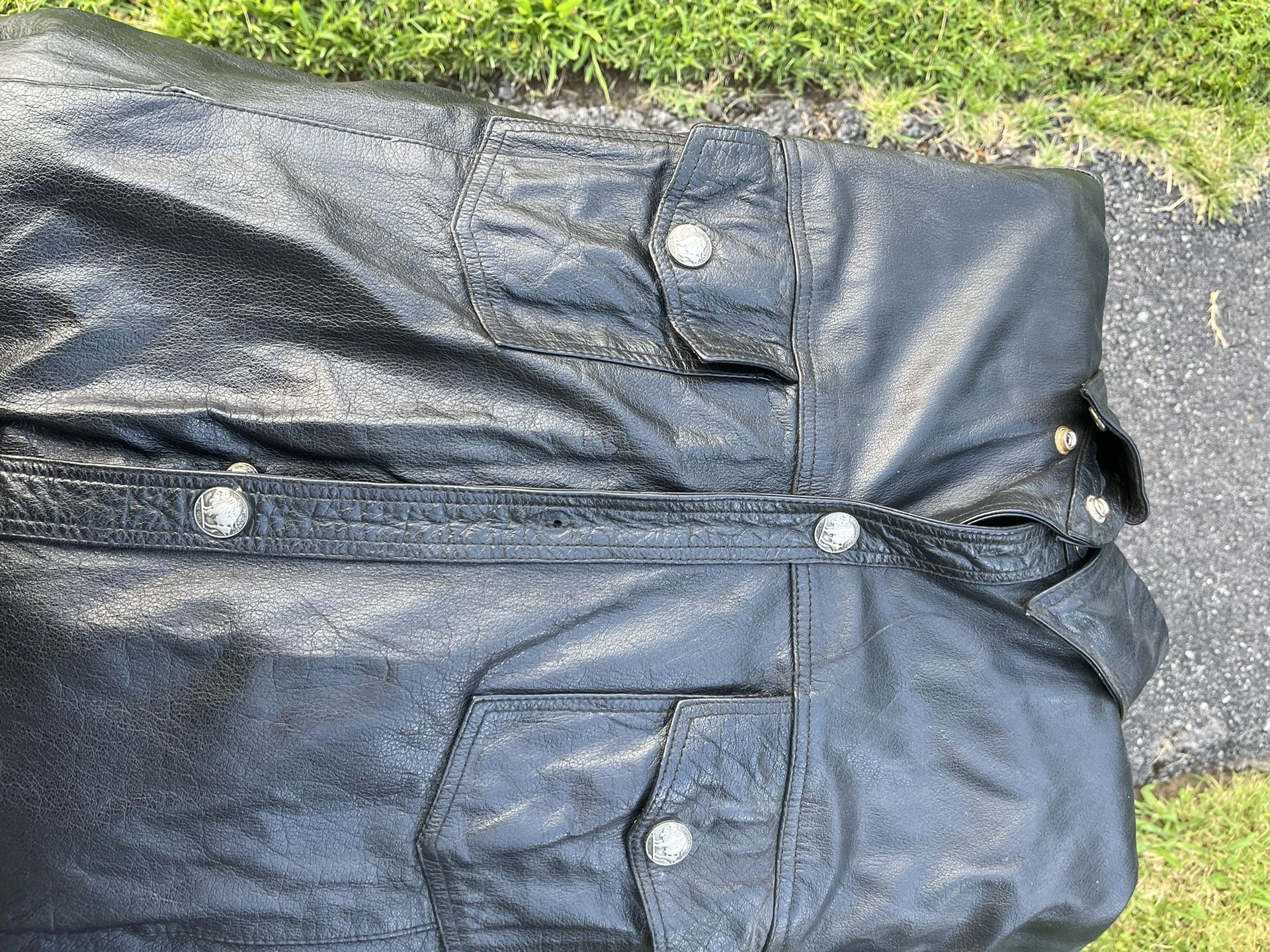 Four Genuine Biker Leather Jackets Sizes 2X, 3X, and 4X