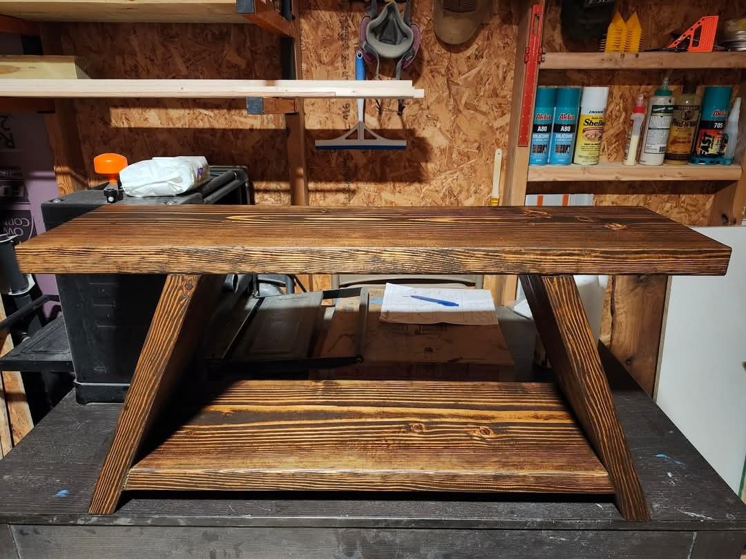 Hand Crafted Wooden Bench