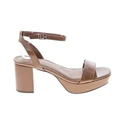 11WW Torrid Tan Patent Leather Chunky Heel