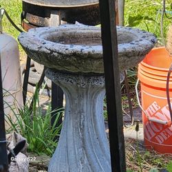 cement bird bath