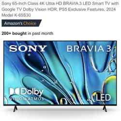 SONY KD65X750H is a 65-inch LCD (LED) 4K UHD TV 