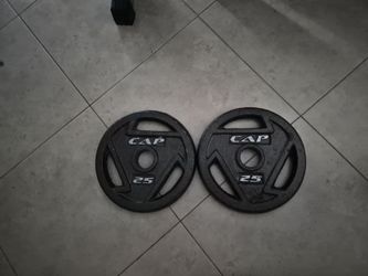 Two 25 pound weight plates