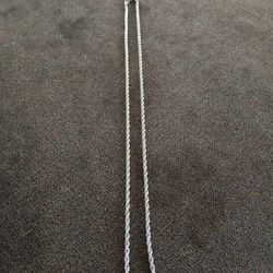26” Diamond Cut Rope Stainless Steel Necklace 