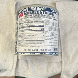 AMARENA Wild Cherries In Syrup. 7LB Can Has Dent 