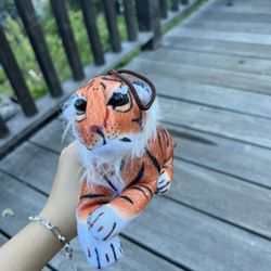 Tiger Plush Realistic Mini Stuffed Animal 7"