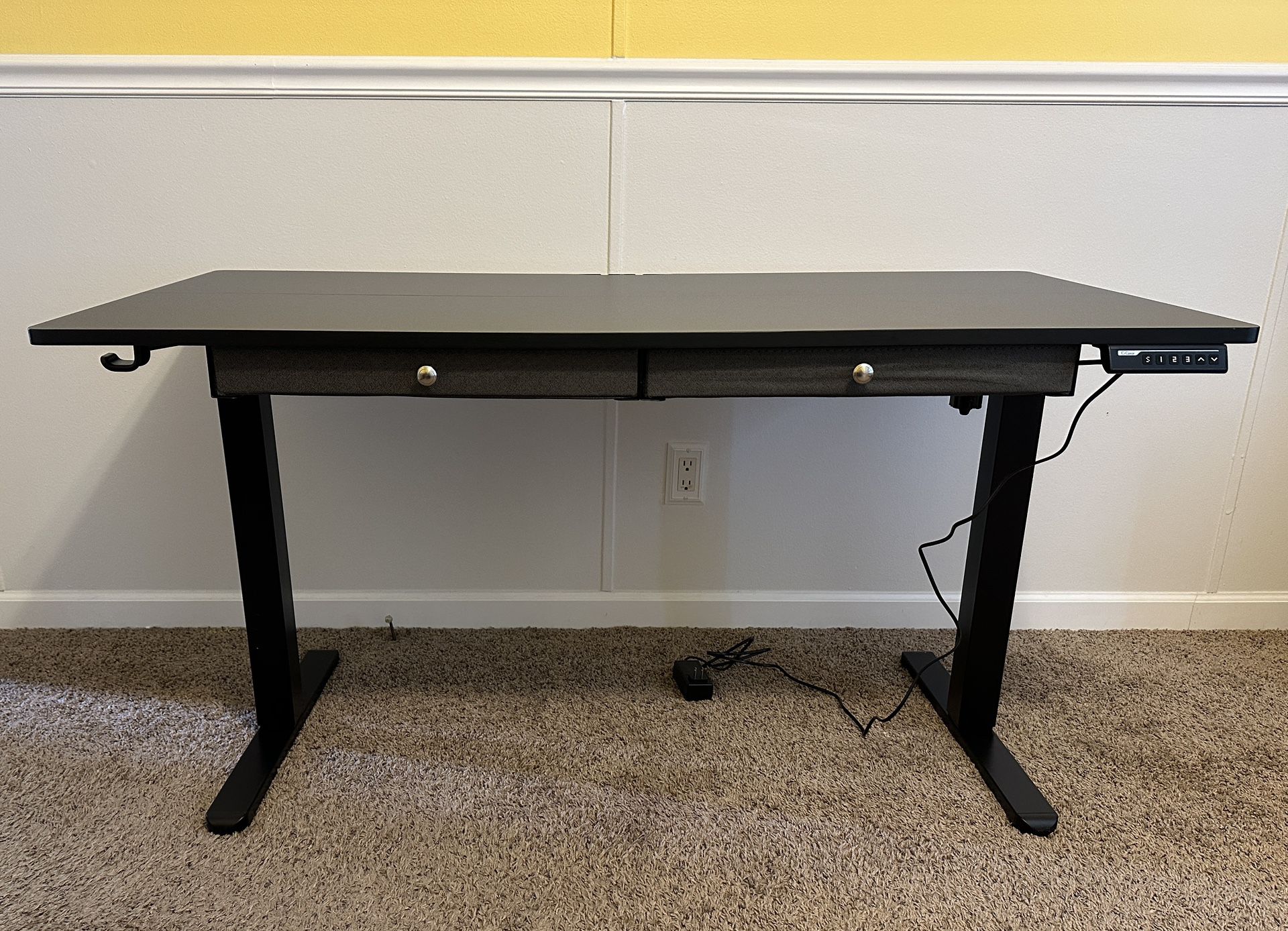 NEW Standing or Sitting Desk w/ Dual Drawers & Adjustable Height