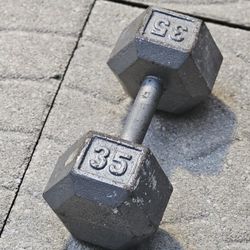 Dumbell 35lb - Single - Cast Iron
