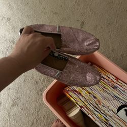 Pink Sparkly Shiny Toms