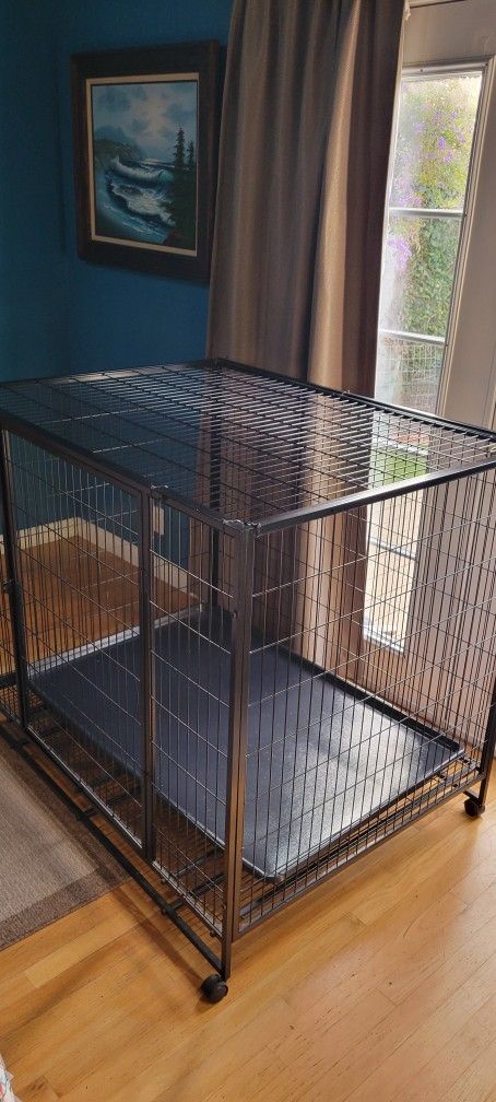 Rolling Large Dog Crate