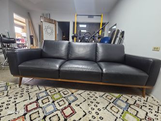 Mid-Century Modern Style Black Sofa
