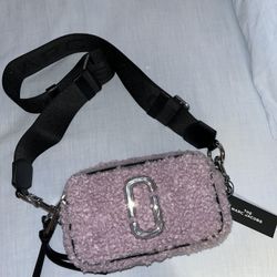 Marc Jacobs The Snapshot Camera Teddy Faux Fur Purple Snapshot