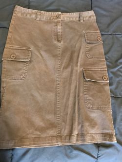 Tracy Evans ladies brown carpenter skirt size 5