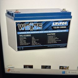 10 year warranty Weize 12v 100ah tm lifepo4