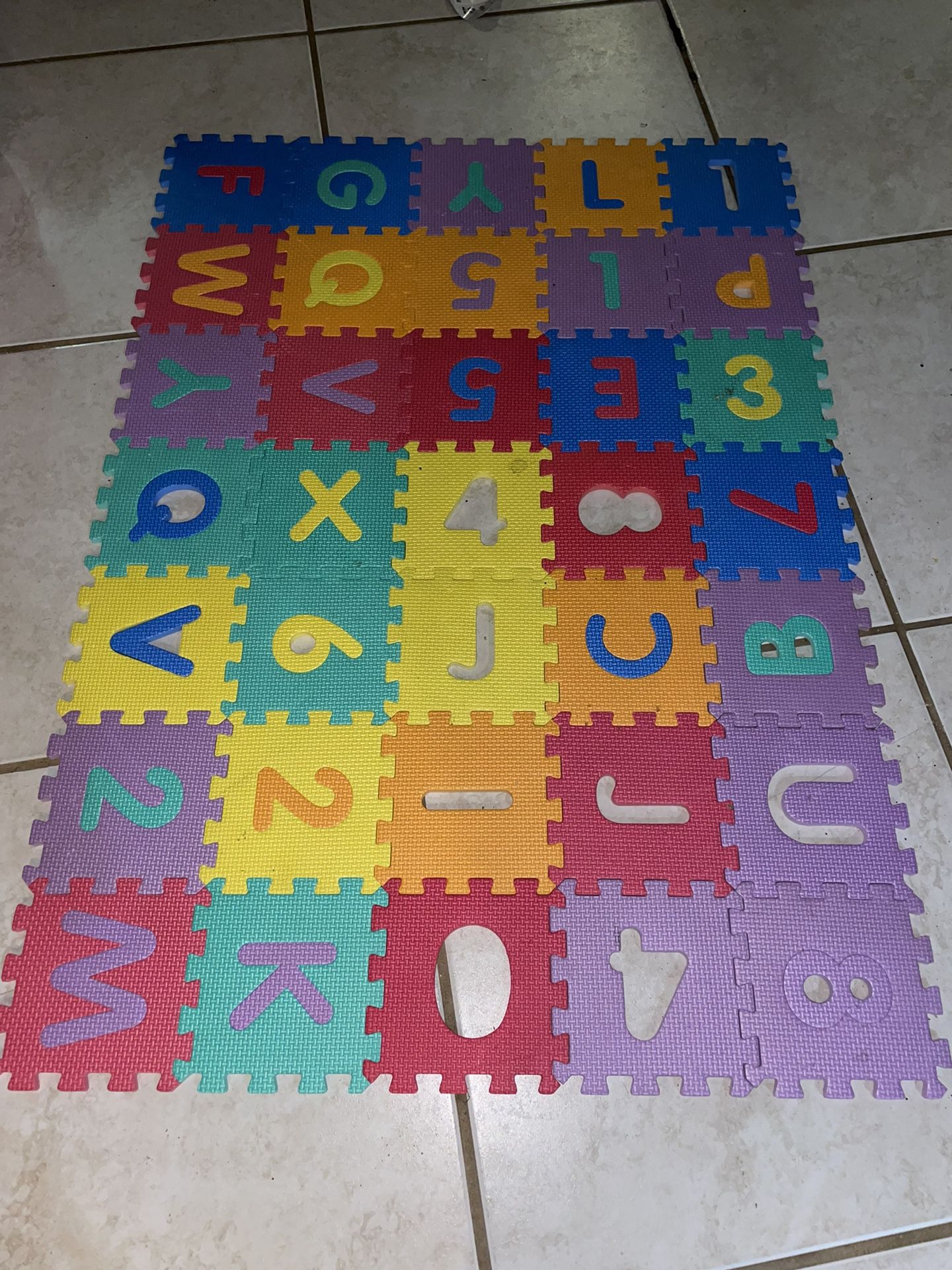 Alphabet And Number Foam Tiles 