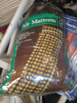 air mattress , burgundy chair   $8 each.