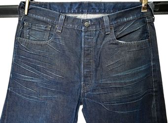 Levi's 501 Original Men's Jeans Dark Wash Indigo Blue Straight Cotton