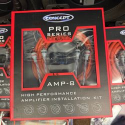 Brand-new Concept Pro Series 8-gauge amplifier installation kit 🔧 Includes the wiring and accessories needed for an amp installation. $35. Same-day i