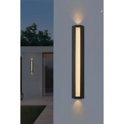 3017: New Modern Outdoor LED Wall Sconce, 22W Dimmable Exterior Porch Lights Wall Mount, 3000K 23.6” Patio Lighting Fixture, Outside Wall Lamp
