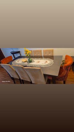 Dining table and chairs
