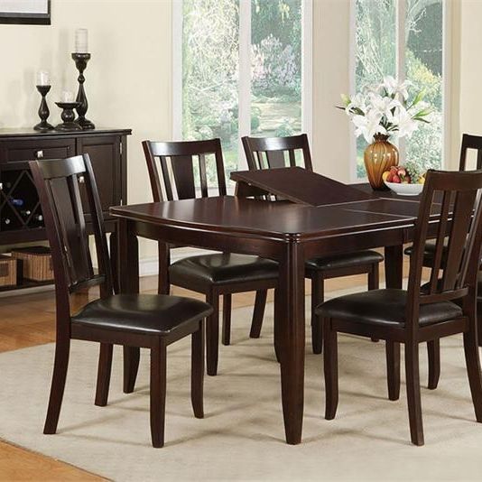 7 Piece Dining Set - Butterfly Extension Table & 6 Side Chairs 