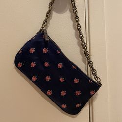 J. Crew Tie Pattern Silk Wristlet/Purse