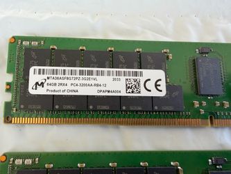 Server Ram Sticks Micron (2) sets 64GB 2Rx4 PC4-3200 AA