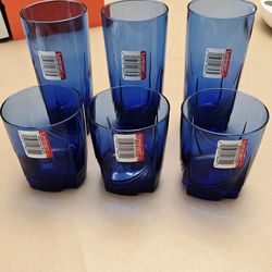 6 Blue Sapphire glasses