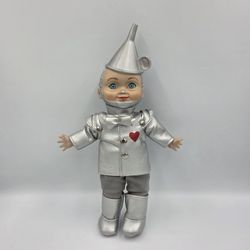 Vintage Wizard of Oz Toddler Sky Kids Doll Tin Man 12" Silver Plush Collectible 