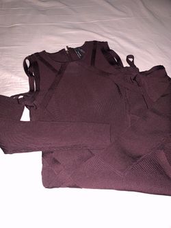 GUESS By Marciano Plum Bandage Long Sleeve Dress Size XS