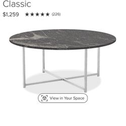 Room And Board Classic Coffee Table - Granite