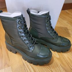 Nine West Women's Obri2 Ankle Boot Size 6.5 M Dark Green 300