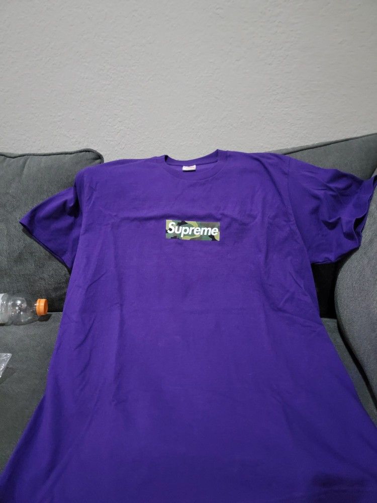 Supreme Box Logo Camo Purple