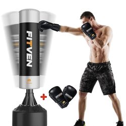 FITVEN Freestanding Punching Bag w/ Boxing Gloves – Brand New Home Boxing Gym