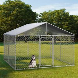 Generous Animal Enclosure Spacious 118" L x 118" W x 83" H enclosure for multiple large dogs and various animals.