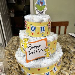  Dr. Seuss 3-Tier Baby Shower Diaper Cake Kit- 11-Piece Unisex