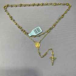 14kt tricolor Rosary