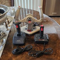 Retro Controllers Nes Nintendo Zoomer & Pc Quick Shot & Atari Quick Shot 2 Video Game Joystick Bundle / 1980s / Collectible / Memorabilia / Computer