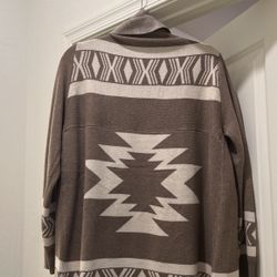 Soft Tribal Print Cardigan