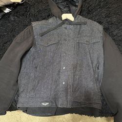 Black Denim Street And Steel Lane Splitter Hoodie