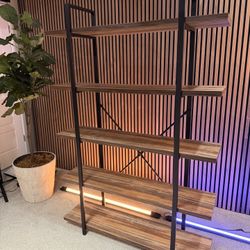 Wood Metal Bookshelf