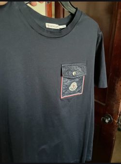 Navy Blue Moncler Pocket T shirt