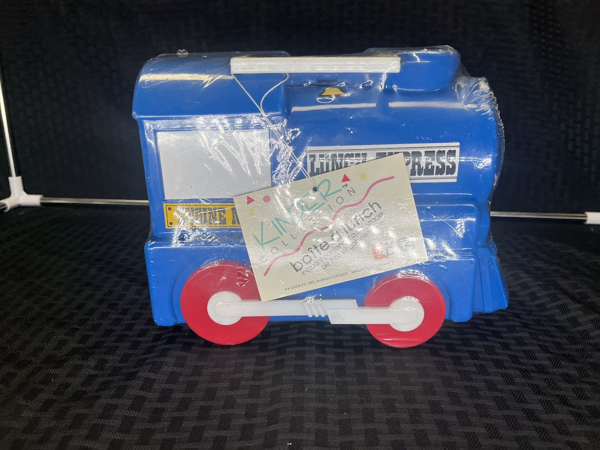 SEALED - Blue Vintage Plastic Lunch Express Engine #9 with Thermos