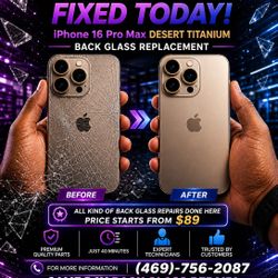 iPhone Back Glass Repair Starts From $89 Limited Time Offer 