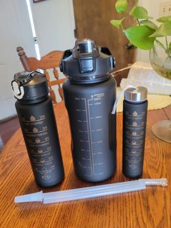 3-Piece Motivational Water Bottle Set