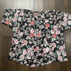 Womans Black Flower Sheer Shrug Cardigan Size XL By Liberty Love #10
