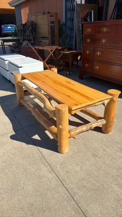 Vintage solid Barrelwood coffee table