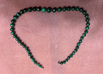 Hand Made Malachite Necklace From Africa