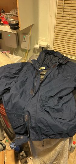 Vintage Eddie Bauer Navy Blue Zip-Up Windbreaker Jacket
